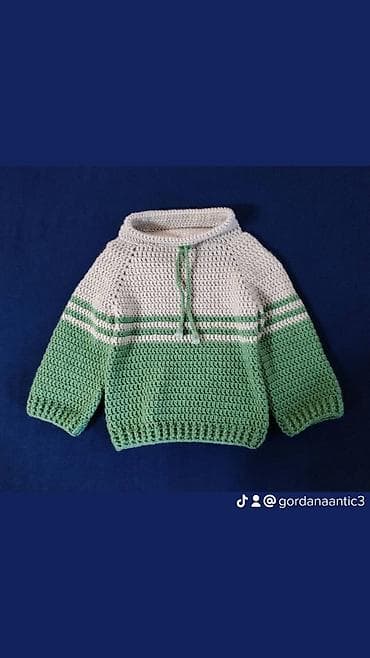Ručno heklani dečiji džemperi i kardigani sa kapuljačom - Unikatni na lalafo.rs — 3 Ručno heklani dečiji džemperi i kardigani sa kapuljačom - Unikatni — 3