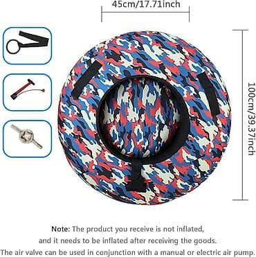 Снежна санка са конопцем за вучу са ручком, 100 цм тешка зимска снежна na lalafo.rs — 3 Снежна санка са конопцем за вучу са ручком, 100 цм тешка зимска снежна — 3