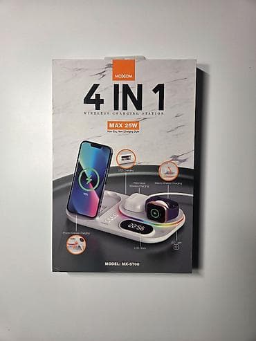 Bezicni punjac 4u1 Charging dock Moxom MX-ST08 4 u 1 bežična stanica na lalafo.rs Bezicni punjac 4u1 Charging dock Moxom MX-ST08 4 u 1 bežična stanica