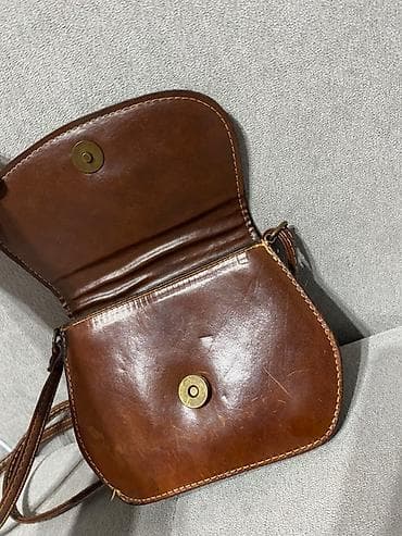 eko koza sa: Kožna mini torba preko ramena – braon - Materijal: prava koža u at lalafo.rs — 3 eko koza sa: Kožna mini torba preko ramena – braon - Materijal: prava koža u — 3