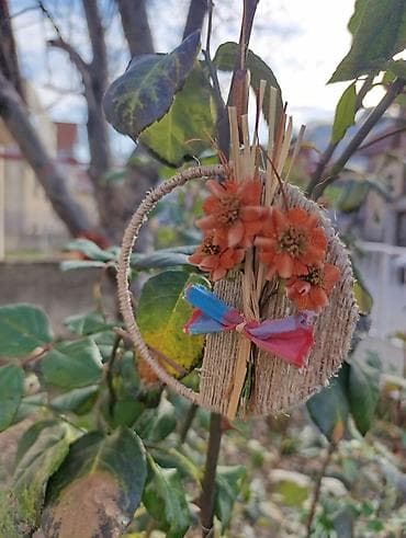 Ručno rađen dekorativni visilica/mini venac od prirodnih materijala na lalafo.rs — 3 Ručno rađen dekorativni visilica/mini venac od prirodnih materijala — 3