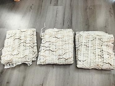 Zavese od mrežaste čipke – set od 3 komada - Materijal: prozračna na lalafo.rs Zavese od mrežaste čipke – set od 3 komada - Materijal: prozračna