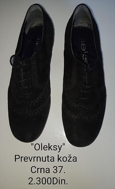 cista koza broj: Oleksy ženske cipele – crne, broj 37. Materijal: prevrnuta koža at lalafo.rs — 3 cista koza broj: Oleksy ženske cipele – crne, broj 37. Materijal: prevrnuta koža — 3