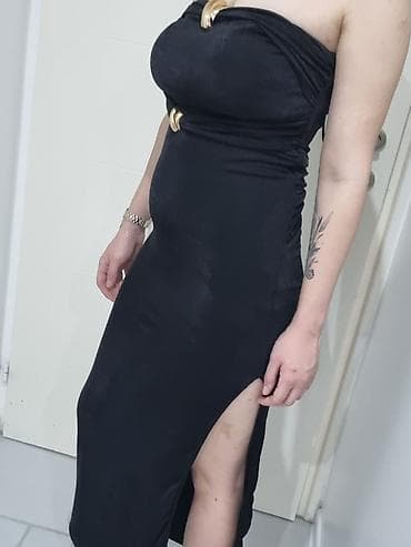 Haljine svecane prelepe u crnoj boji od satena na lalafo.rs — 3 Haljine svecane prelepe u crnoj boji od satena — 3