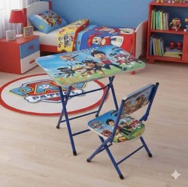 Matresses: Dečiji sklopivi set – sto i stolica sa motivima crtanih junaka - Set at lalafo.rs — 3 Matresses: Dečiji sklopivi set – sto i stolica sa motivima crtanih junaka - Set — 3