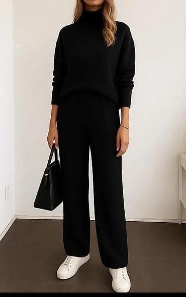 pantalone gina benotti: Dvodijelni ženski komplet od pletenog materijala – rolka i široke na lalafo.rs — 3 pantalone gina benotti: Dvodijelni ženski komplet od pletenog materijala – rolka i široke — 3