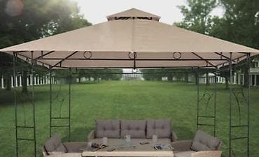 01. 003 Metalna gazebo tenda – bež panama Za uzrast: Odrasli Dimenzije na lalafo.rs 01. 003 Metalna gazebo tenda – bež panama Za uzrast: Odrasli Dimenzije