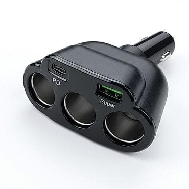 Razdelnik auto upaljača sa 3 ulaza Ukupna snaga trostrukog upaljača za na lalafo.rs Razdelnik auto upaljača sa 3 ulaza Ukupna snaga trostrukog upaljača za