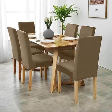 Rastegljive navlake za trpezarijske stolice - Materijal: elastična na lalafo.rs — 2 Rastegljive navlake za trpezarijske stolice - Materijal: elastična — 2