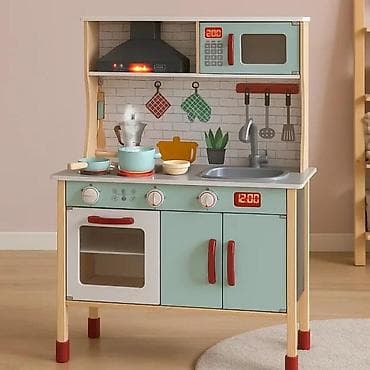 Drvena dečja kuhinja – kompletna igraonica za male kuvare - na lalafo.rs Drvena dečja kuhinja – kompletna igraonica za male kuvare -