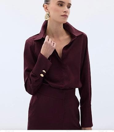 pantalone gina benotti: Satenska ženska košulja Velicina od 36 do 40 - Boja: duboka bordo - na lalafo.rs — 1 pantalone gina benotti: Satenska ženska košulja Velicina od 36 do 40 - Boja: duboka bordo - — 1