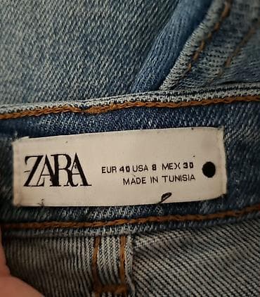 Zara ženske farmerke, model sa efektom ispranog denima. - Veličina na lalafo.rs — 8 Zara ženske farmerke, model sa efektom ispranog denima. - Veličina — 8