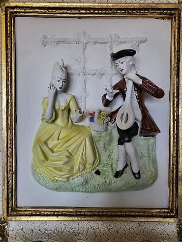 Barokna figura u drvenom ramu iz 70ih. Figura gipsana je bez na lalafo.rs — 3 Barokna figura u drvenom ramu iz 70ih. Figura gipsana je bez — 3