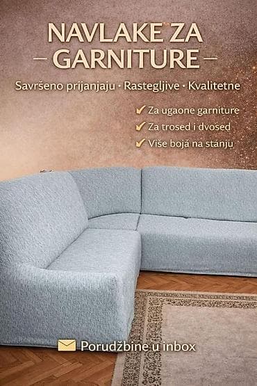 Furniture Covers: Prekrivači za ugaonu garnituru iz jednog dela. Cena bez fotelje 5400 at lalafo.rs — 2 Furniture Covers: Prekrivači za ugaonu garnituru iz jednog dela. Cena bez fotelje 5400 — 2
