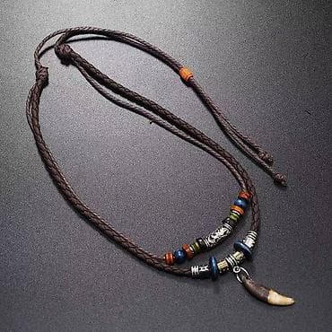 Set od dve ogrlice "Vučiji zub", ručni rad na koži, etno. Novo!!! na lalafo.rs — 7 Set od dve ogrlice "Vučiji zub", ručni rad na koži, etno. Novo!!! — 7