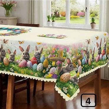 Uskršnji stolnjak sa zeka motivima – model 3 i model 4 - Dekorativni na lalafo.rs — 4 Uskršnji stolnjak sa zeka motivima – model 3 i model 4 - Dekorativni — 4