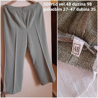 Ženske pantalone – veličina 48 - Boja: svetlo siva/maslinasta - Kroj na lalafo.rs — 1 Ženske pantalone – veličina 48 - Boja: svetlo siva/maslinasta - Kroj — 1