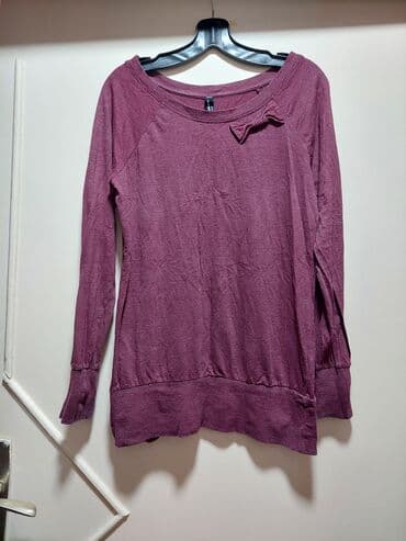 Ženska bluzica/džemper od tankog pletiva u boji vino (bordo). - Dugi na lalafo.rs Ženska bluzica/džemper od tankog pletiva u boji vino (bordo). - Dugi