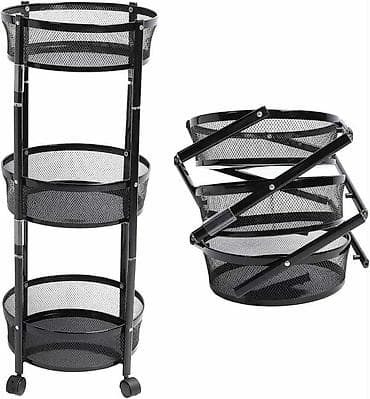 Okrugla polica za odlaganje – 3 nivoa - Tip: Circular Storage Rack na lalafo.rs — 2 Okrugla polica za odlaganje – 3 nivoa - Tip: Circular Storage Rack — 2