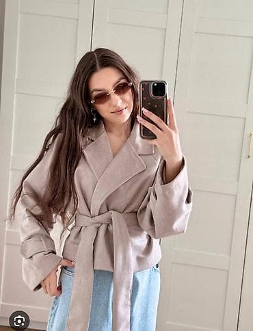 💫Ženska jakna/blejzer od mekane brušene eko-kože sa pojasom - Kroj na lalafo.rs 💫Ženska jakna/blejzer od mekane brušene eko-kože sa pojasom - Kroj