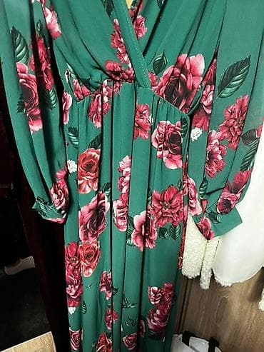 Duga haljina sa cvetnim printom - Model: maxi haljina sa at lalafo.rs — 1 Duga haljina sa cvetnim printom - Model: maxi haljina sa — 1