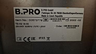 Profesionalni grejni/kartering aparat za tanjire – B.PRO TS-H2 18-33 na lalafo.rs — 4 Profesionalni grejni/kartering aparat za tanjire – B.PRO TS-H2 18-33 — 4