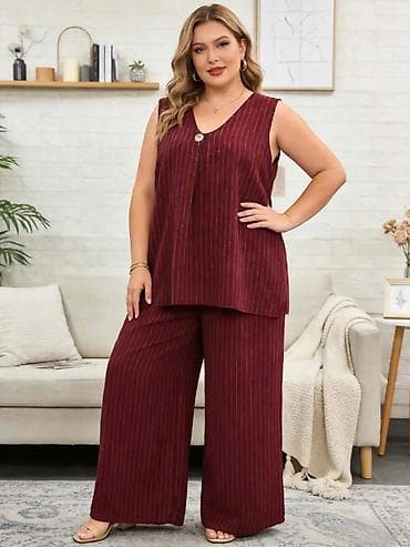 dve suknje po: Dvodelni ženski komplet bez rukava – plus size Do 4xl - Gornji deo na lalafo.rs — 2 dve suknje po: Dvodelni ženski komplet bez rukava – plus size Do 4xl - Gornji deo — 2