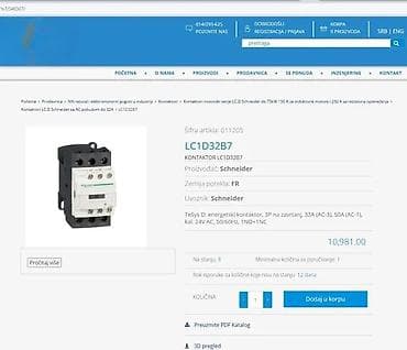 Home & Garden: Schneider Electric TeSys D kontaktor – model LC1D32B7 - Serija: TeSys at lalafo.rs — 3 Home & Garden: Schneider Electric TeSys D kontaktor – model LC1D32B7 - Serija: TeSys — 3