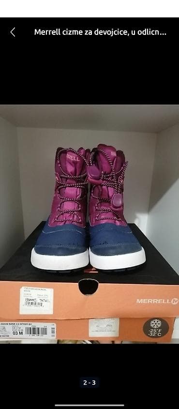 Merrell cizme za devojcice, u odlicnom stanju.
Broj 34 at lalafo.rs — 2 Merrell cizme za devojcice, u odlicnom stanju.
Broj 34 — 2