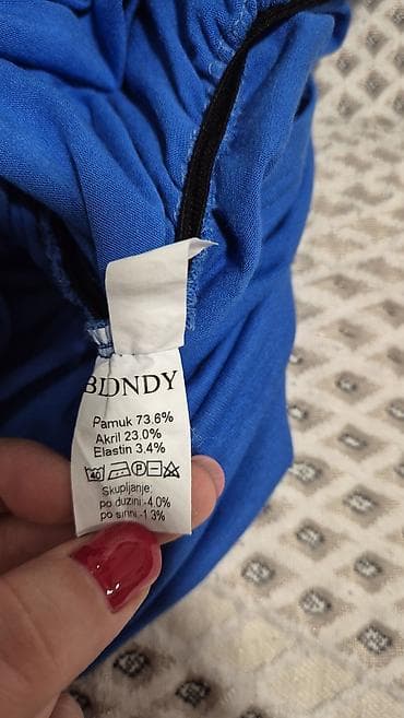 Plava elegantna haljina BLONDY - Model: asimetrična/one-shoulder; na lalafo.rs — 5 Plava elegantna haljina BLONDY - Model: asimetrična/one-shoulder; — 5