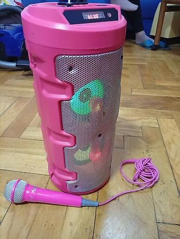 Bluetooth karaoke zvučnik sa mikrofonom – roze - Prenosni cilindrični na lalafo.rs — 7 Bluetooth karaoke zvučnik sa mikrofonom – roze - Prenosni cilindrični — 7