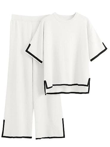 Komplet pantalone sire sa slicevima i tunika rasecena sa crnim na lalafo.rs — 1 Komplet pantalone sire sa slicevima i tunika rasecena sa crnim — 1