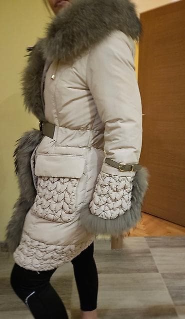 Ženska zimska jakna/kaput sa krznom - Boja: svetlo bež pudrasta na lalafo.rs — 3 Ženska zimska jakna/kaput sa krznom - Boja: svetlo bež pudrasta — 3