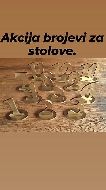 Brojevi za stolove – elegantni samostojeći markeri za numeraciju. - na lalafo.rs Brojevi za stolove – elegantni samostojeći markeri za numeraciju. -