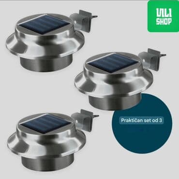 Set od tri solarne LED svetiljke, idealne za osvetljenje dvorišta na lalafo.rs Set od tri solarne LED svetiljke, idealne za osvetljenje dvorišta