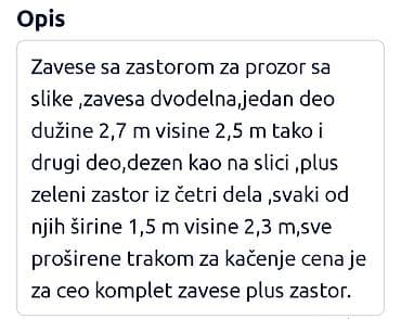 Zavese sa zastorom,ve kao u opisu,u odličnom stanju, cena je za at lalafo.rs — 2 Zavese sa zastorom,ve kao u opisu,u odličnom stanju, cena je za — 2