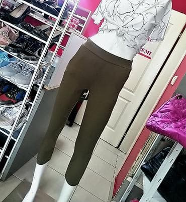 Ženske elastične pantalone/helanke do članka u maslinasto zelenoj na lalafo.rs — 2 Ženske elastične pantalone/helanke do članka u maslinasto zelenoj — 2