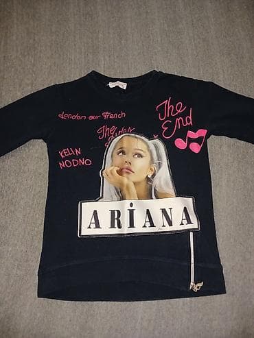 Dečja dukserica/tunika sa dugim rukavima, crne boje, sa štampom pop at lalafo.rs — 1 Dečja dukserica/tunika sa dugim rukavima, crne boje, sa štampom pop — 1