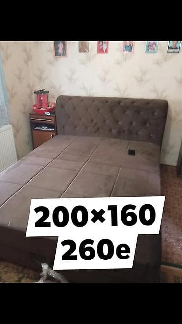 Bračni krevet sa uzglavljem, dimenzije 200 × 160 cm. - Tapacirano na lalafo.rs Bračni krevet sa uzglavljem, dimenzije 200 × 160 cm. - Tapacirano