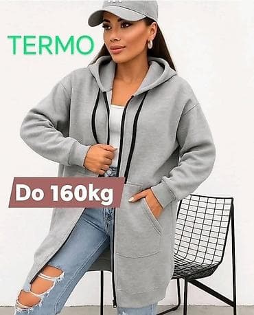 Ženska dukserica/duks jakna s kapuljačom – do 160 kg - Model: duga na lalafo.rs — 7 Ženska dukserica/duks jakna s kapuljačom – do 160 kg - Model: duga — 7