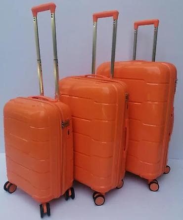 Travel suitcases and bags: Set od 3 kofera – narandžasti, tvrda školjka - Materijal: tvrda ABS at lalafo.rs — 1 Travel suitcases and bags: Set od 3 kofera – narandžasti, tvrda školjka - Materijal: tvrda ABS — 1