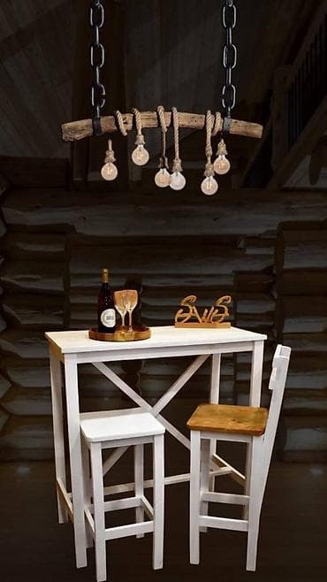 Kids' furniture: Barski sto od punog drveta,postolje bukve,gornja površina od at lalafo.rs — 1 Kids' furniture: Barski sto od punog drveta,postolje bukve,gornja površina od — 1