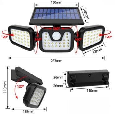 Baštenska rasveta: Solarni LED reflektor sa 100 dioda Praktičan i efikasan solarni LED na lalafo.rs Baštenska rasveta: Solarni LED reflektor sa 100 dioda Praktičan i efikasan solarni LED