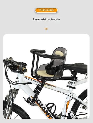 Prednje dečije sedište za bicikl - Montaža na gornju cev rama ispred na lalafo.rs — 4 Prednje dečije sedište za bicikl - Montaža na gornju cev rama ispred — 4