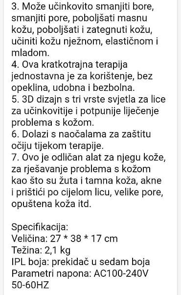 LED therapy.
Made in Germany, savršeno ocuvana i savršeno radi na lalafo.rs — 10 LED therapy.
Made in Germany, savršeno ocuvana i savršeno radi — 10