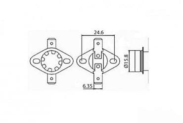 Termostati za veš mašine: Termostat KSD301 – 185°C, 10A, 250V, NC - Tip: bimetalni prekidač na lalafo.rs — 3 Termostati za veš mašine: Termostat KSD301 – 185°C, 10A, 250V, NC - Tip: bimetalni prekidač — 3