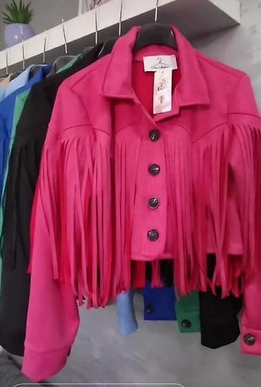 Ženska kratka jakna u jarko ružičastoj boji, izrađena od materijala na lalafo.rs — 5 Ženska kratka jakna u jarko ružičastoj boji, izrađena od materijala — 5