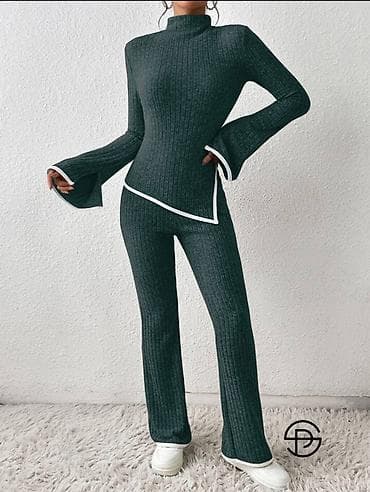 Ženski rebrasti komplet – džemper i pantalone, univerzalna veličina na lalafo.rs — 1 Ženski rebrasti komplet – džemper i pantalone, univerzalna veličina — 1