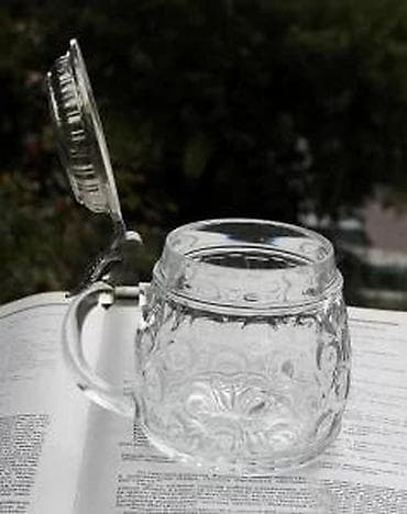 Antiques: Vntag ORIGINAL BMF BIERSEIDEL Bubble Glass Stein Pevter 1950. Made in at lalafo.rs — 8 Antiques: Vntag ORIGINAL BMF BIERSEIDEL Bubble Glass Stein Pevter 1950. Made in — 8