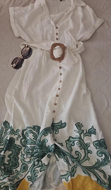 Dresses: Zara lan/viskoza nova haljina.S velicina, pazuh 44, struk 38, duzina at lalafo.rs — 4 Dresses: Zara lan/viskoza nova haljina.S velicina, pazuh 44, struk 38, duzina — 4